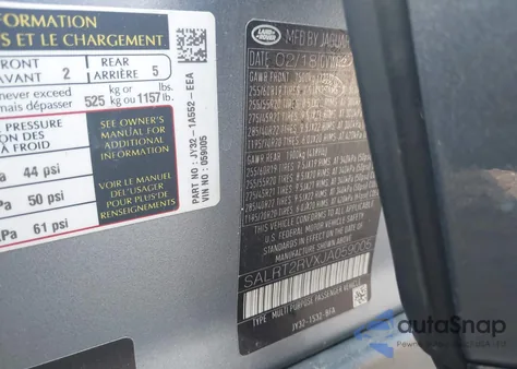 2018 Land Rover Discovery Hse Luxury из США, поврежденный, VIN SALRT2RVXJA059005